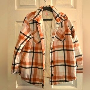 Wonder Nation girls flannel shacket, size XL (14-16)
